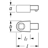 Hazet 6413-2 Sliding square
