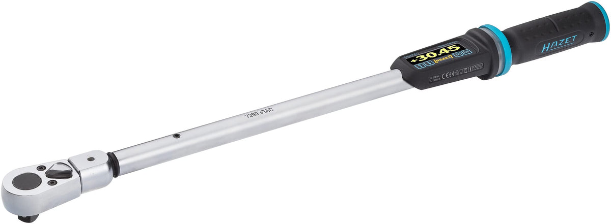 Hazet 7292-2STAC 14 x 18 mm ∙ 1⁄2″ Electronic torque wrench with built-in angle gauge ∙ 20 – 200 Nm ∙ 15 – 150 lbf.ft ∙ ±1%