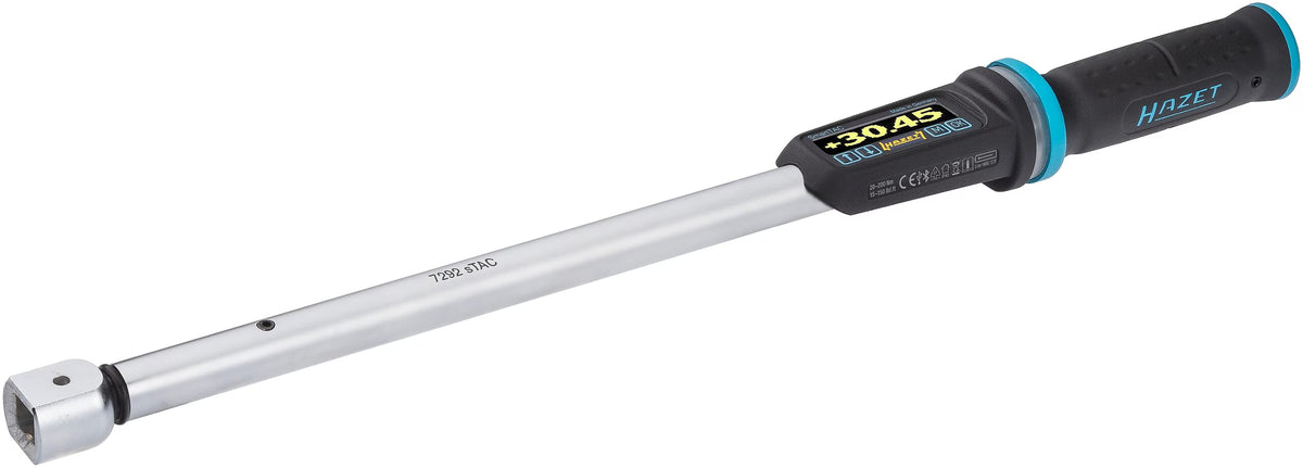 Hazet 7292-5STAC 14 x 18 mm ∙ 1⁄2″ Electronic torque wrench with built-in angle gauge ∙ 20 – 200 Nm ∙ 15 – 150 lbf.ft ∙ ±1%
