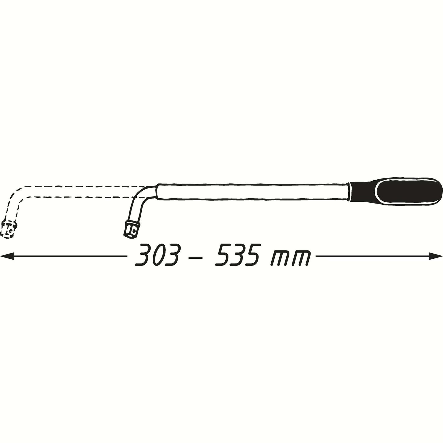 Hazet 772 1⁄2″ Extendable wheel nut wrench