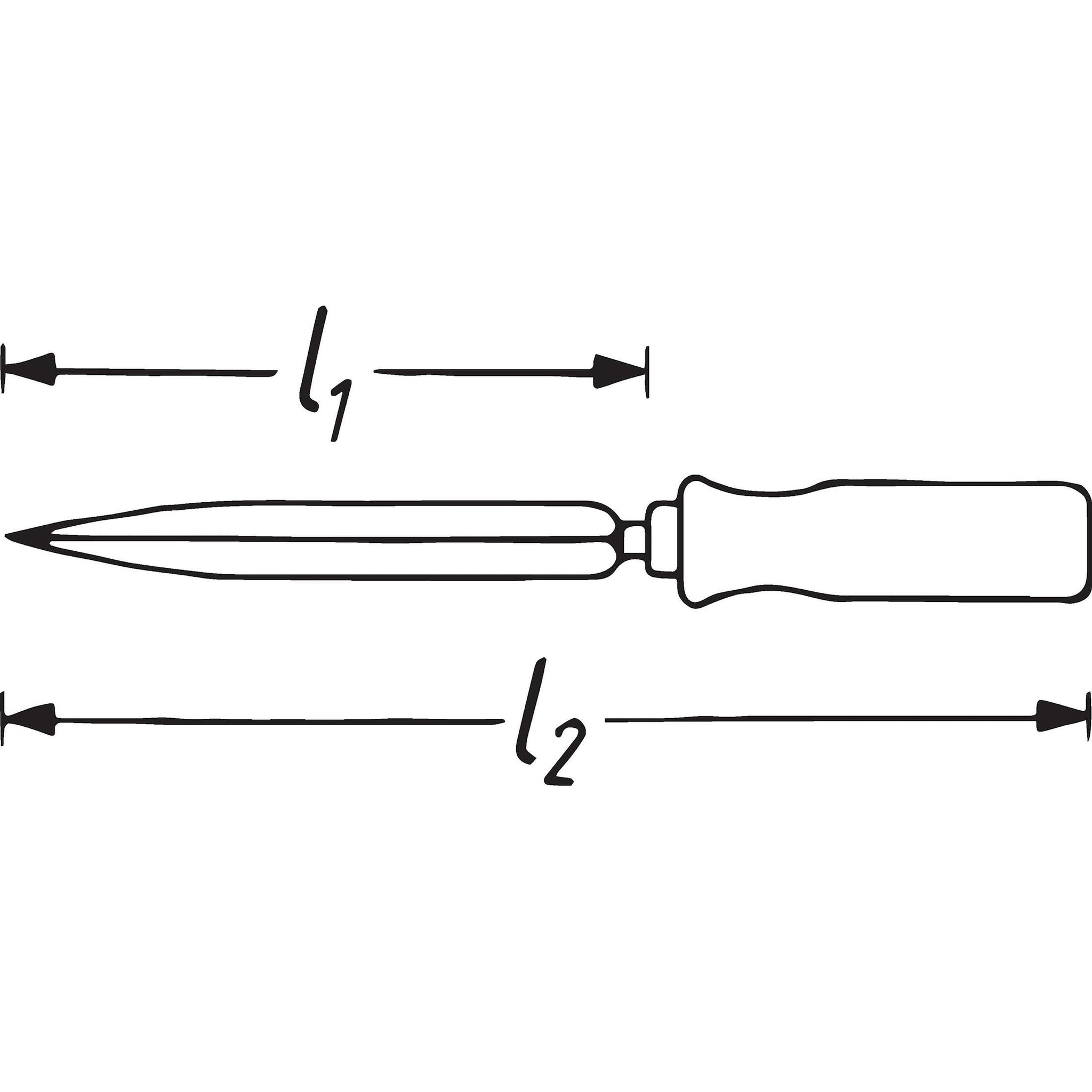 Hazet 821-2 Hollow Three-Square Scraper 200mm