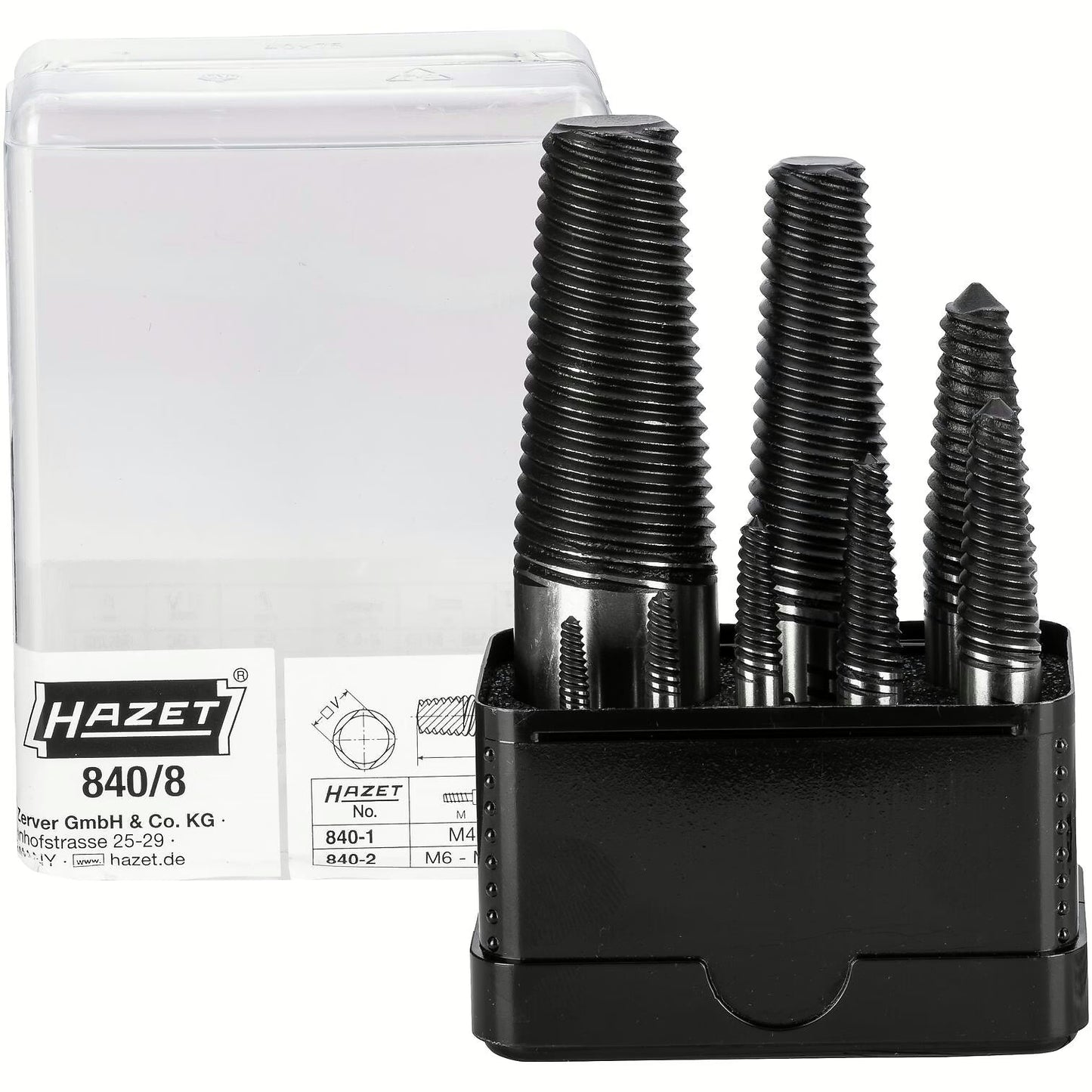 Hazet 840/8 Screw extractor set