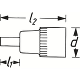 Hazet 8501-5 - 1⁄4″ Hex Screwdriver Socket, 5 mm