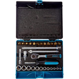 Hazet 854 1/4" 30 Pc Socket and Bit Titanium-Nitride Set