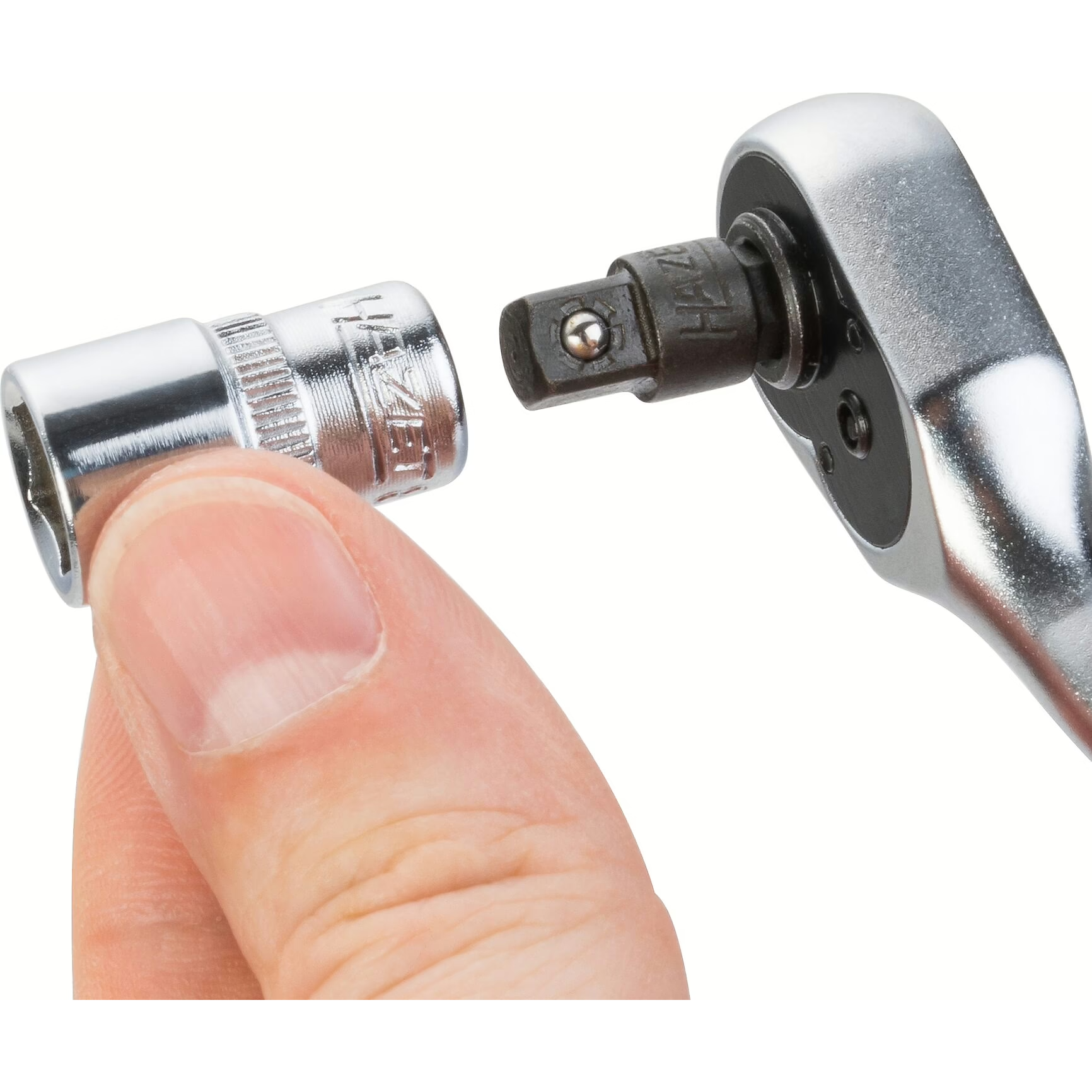 Hazet 863MBIT - 1⁄4″ Reversible Ratchet, Solid Steel For Bits