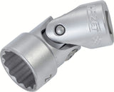 Hazet 880G-12 3⁄8″ Universal joint socket ∙ Outside 12-point traction profile ∙ 16 mm