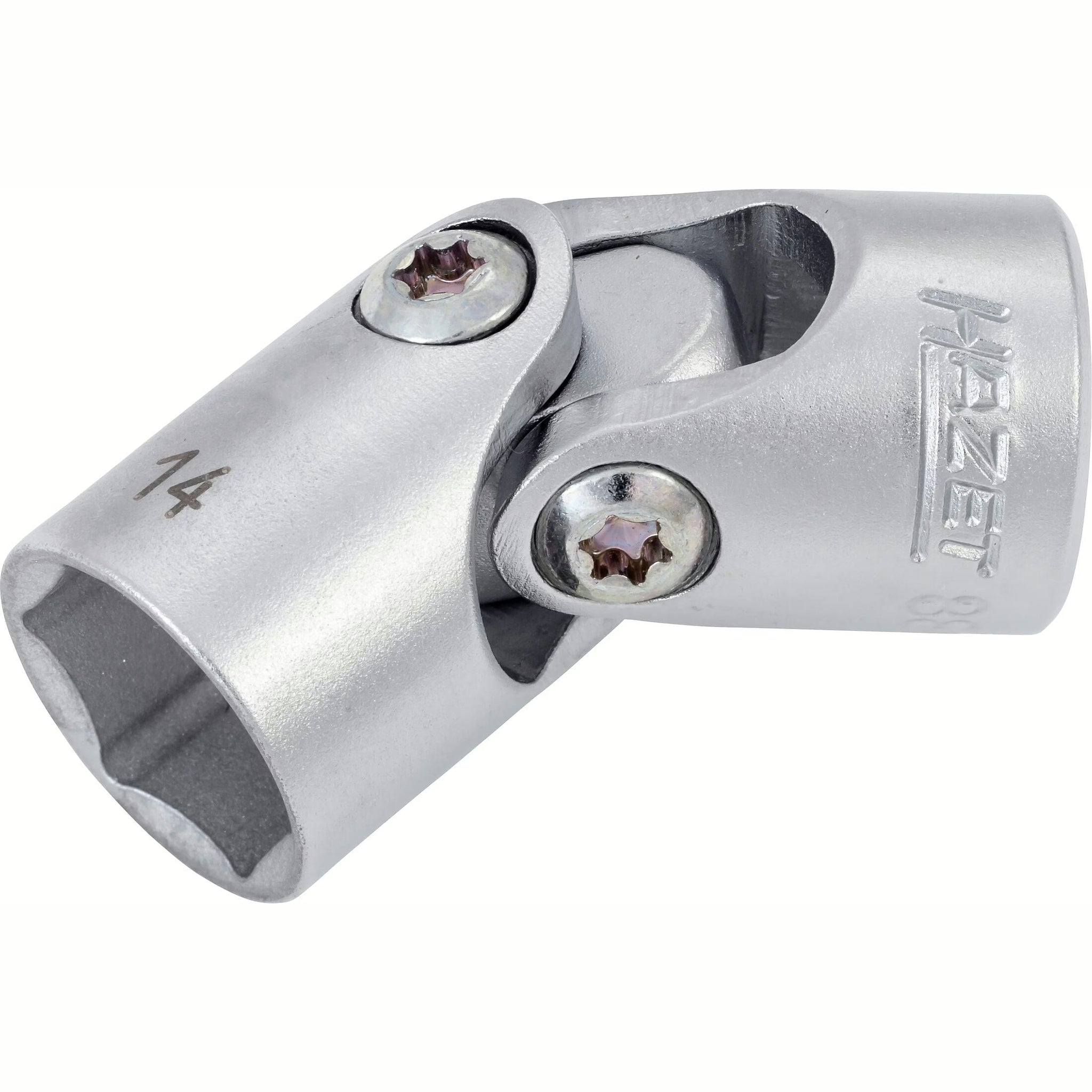 Hazet 880G-14 3⁄8″ Universal joint socket ∙ Outer 6-point traction profile ∙ 14 mm