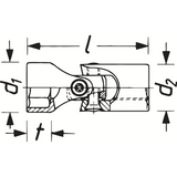 Hazet 880G-Z18 - 3⁄8″ Universal Joint Socket 12-Point Outside Traction Profile