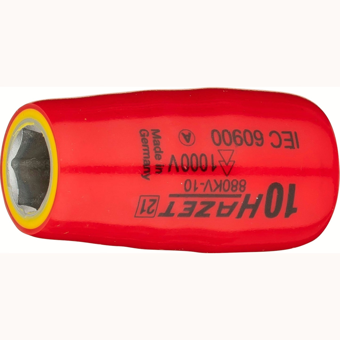 Hazet 880KV-10 3⁄8″ Socket ∙ with protective insulation ∙ Outside hexagon traction profile ∙ 10 mm