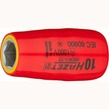 Hazet 880KV-10 3⁄8″ Socket ∙ with protective insulation ∙ Outside hexagon traction profile ∙ 10 mm
