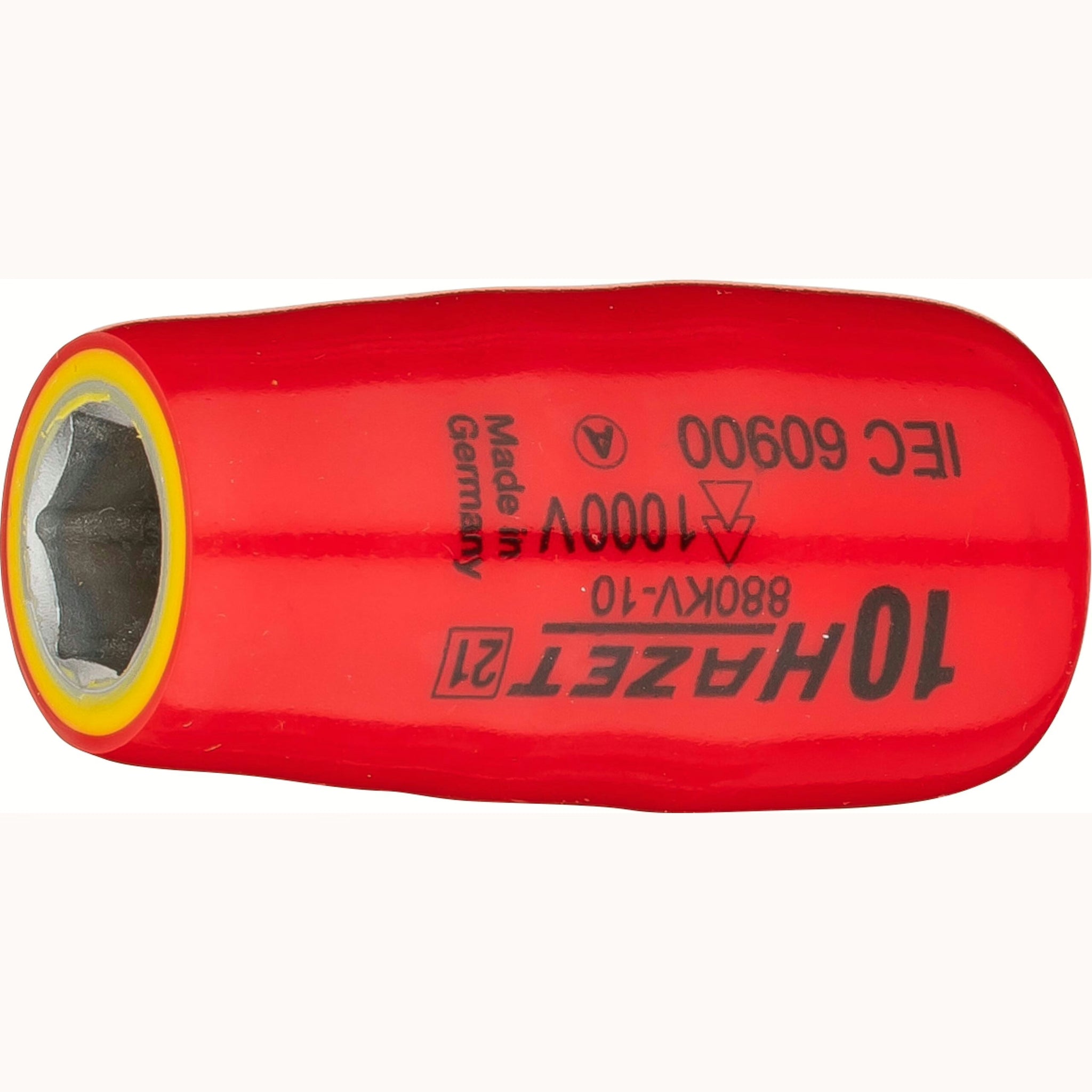 Hazet 880KV-10 3⁄8″ Socket ∙ with protective insulation ∙ Outside hexagon traction profile ∙ 10 mm