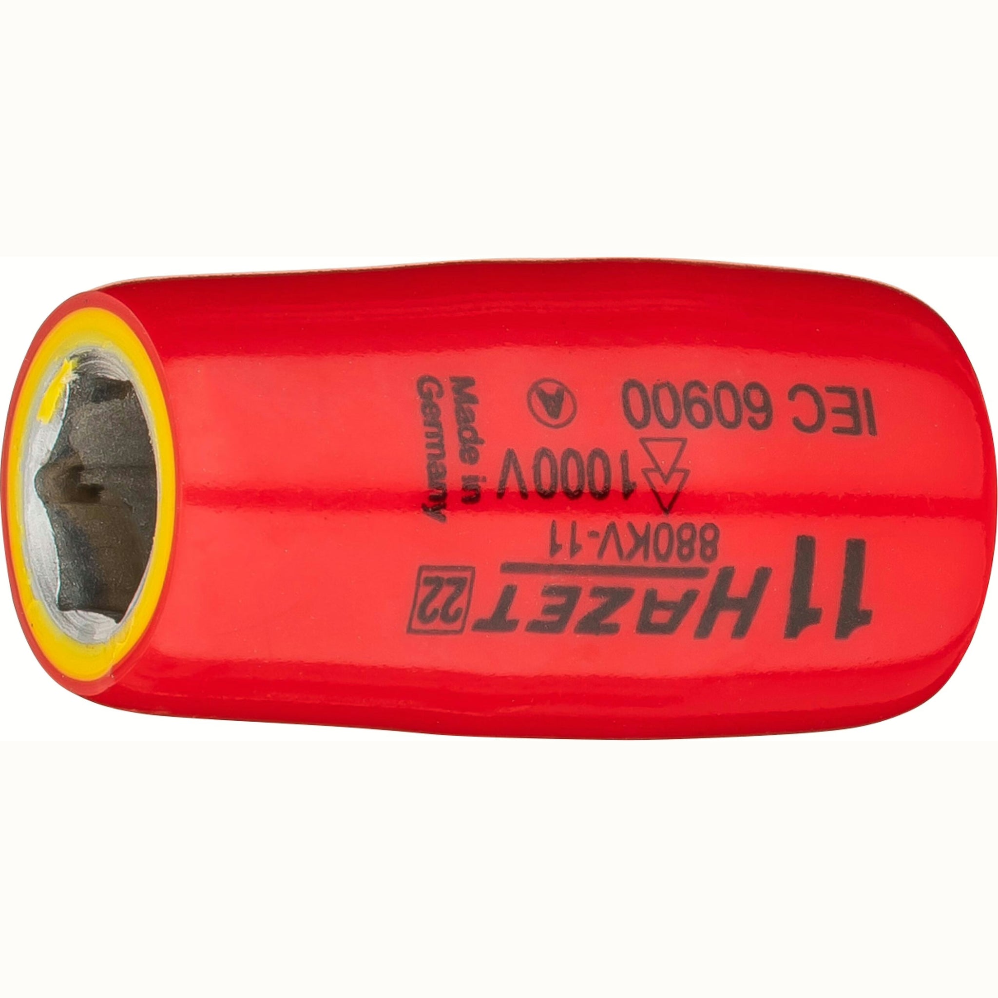 Hazet 880KV-11 3⁄8″ Socket ∙ with protective insulation ∙ Outside hexagon traction profile ∙ 11 mm