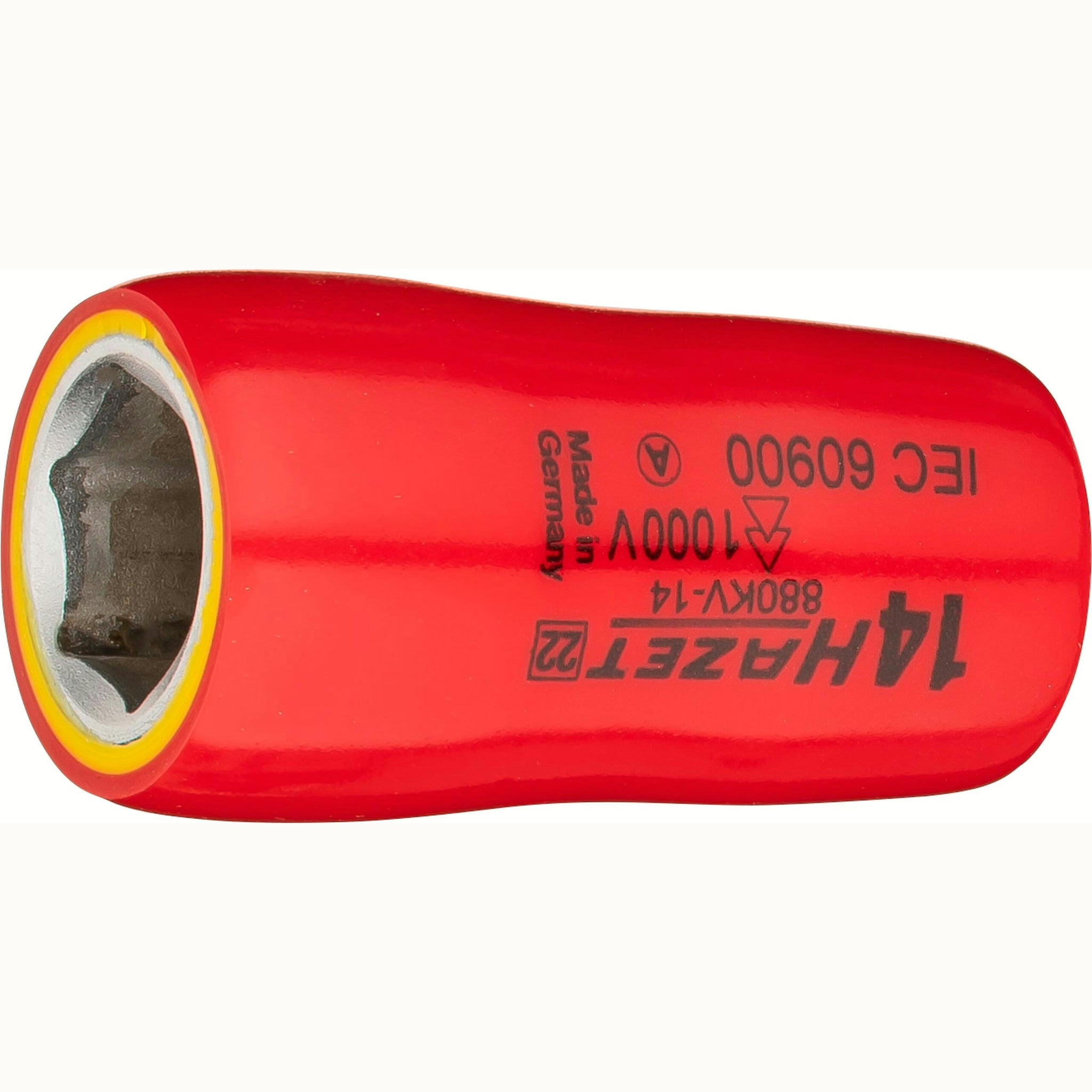 Hazet 880KV-14 3⁄8″ Socket ∙ with protective insulation ∙ Outside hexagon traction profile ∙ 14 mm
