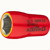 Hazet 880KV-17 3⁄8″ Socket ∙ with protective insulation ∙ Outside hexagon traction profile ∙ 17 mm