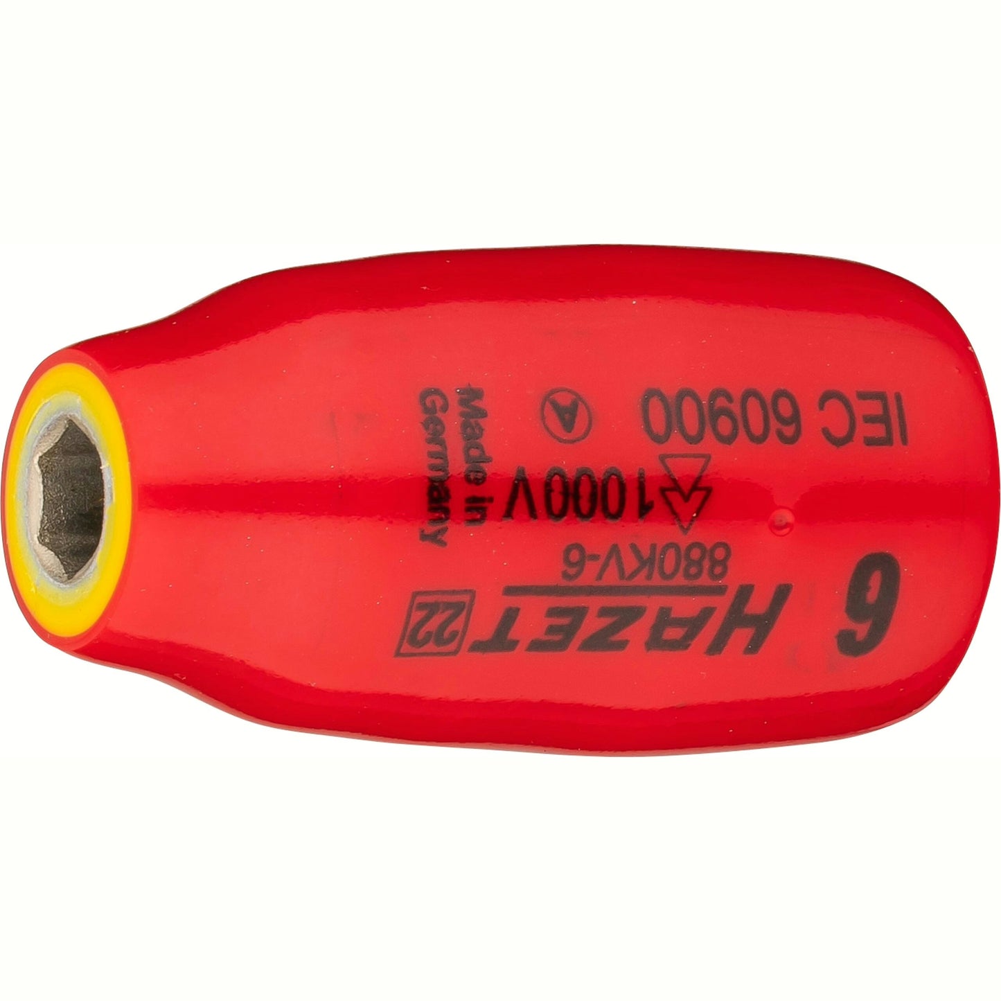 Hazet 880KV-6 3⁄8″ Socket ∙ with protective insulation ∙ Outside hexagon traction profile ∙ 6 mm