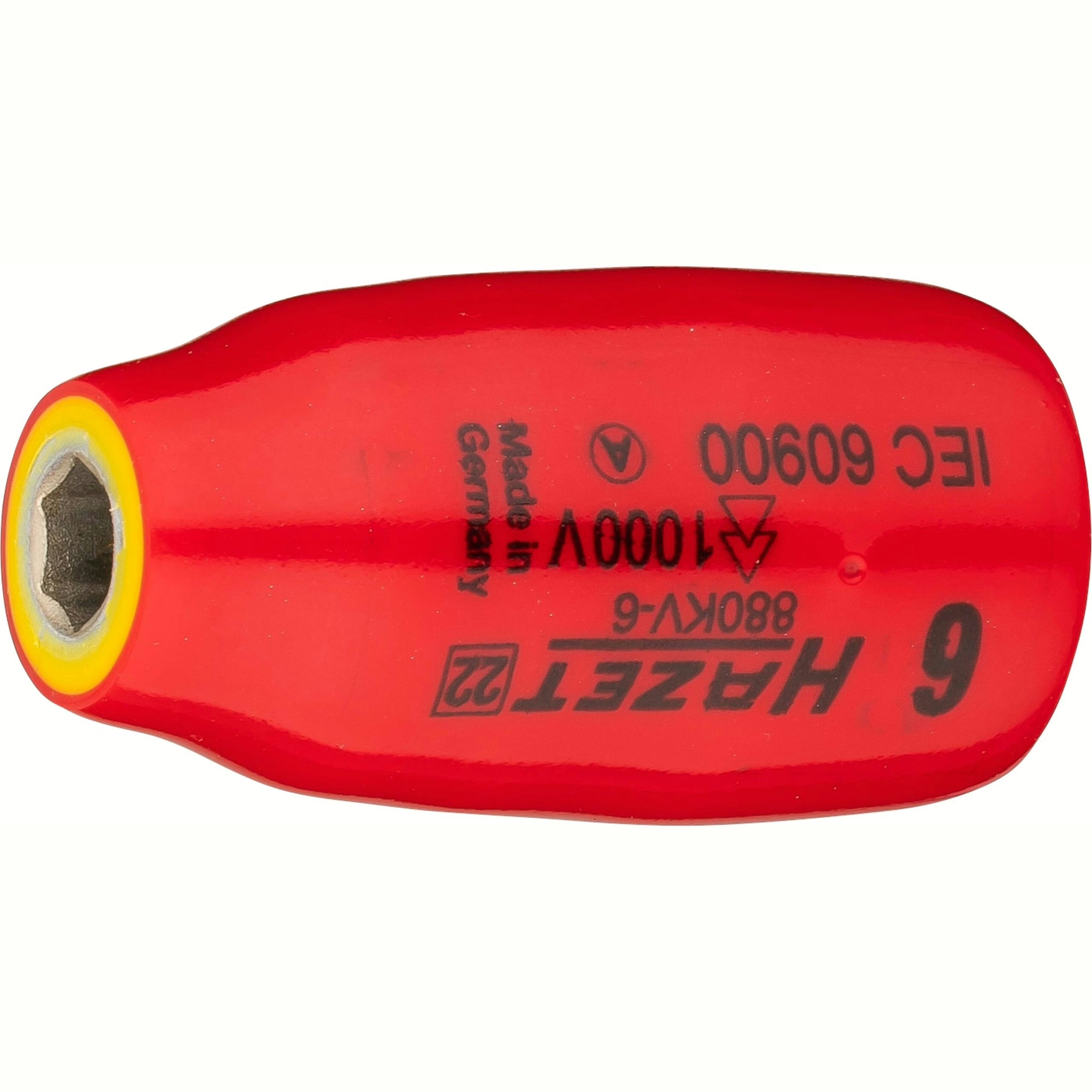 Hazet 880KV-6 3⁄8″ Socket ∙ with protective insulation ∙ Outside hexagon traction profile ∙ 6 mm