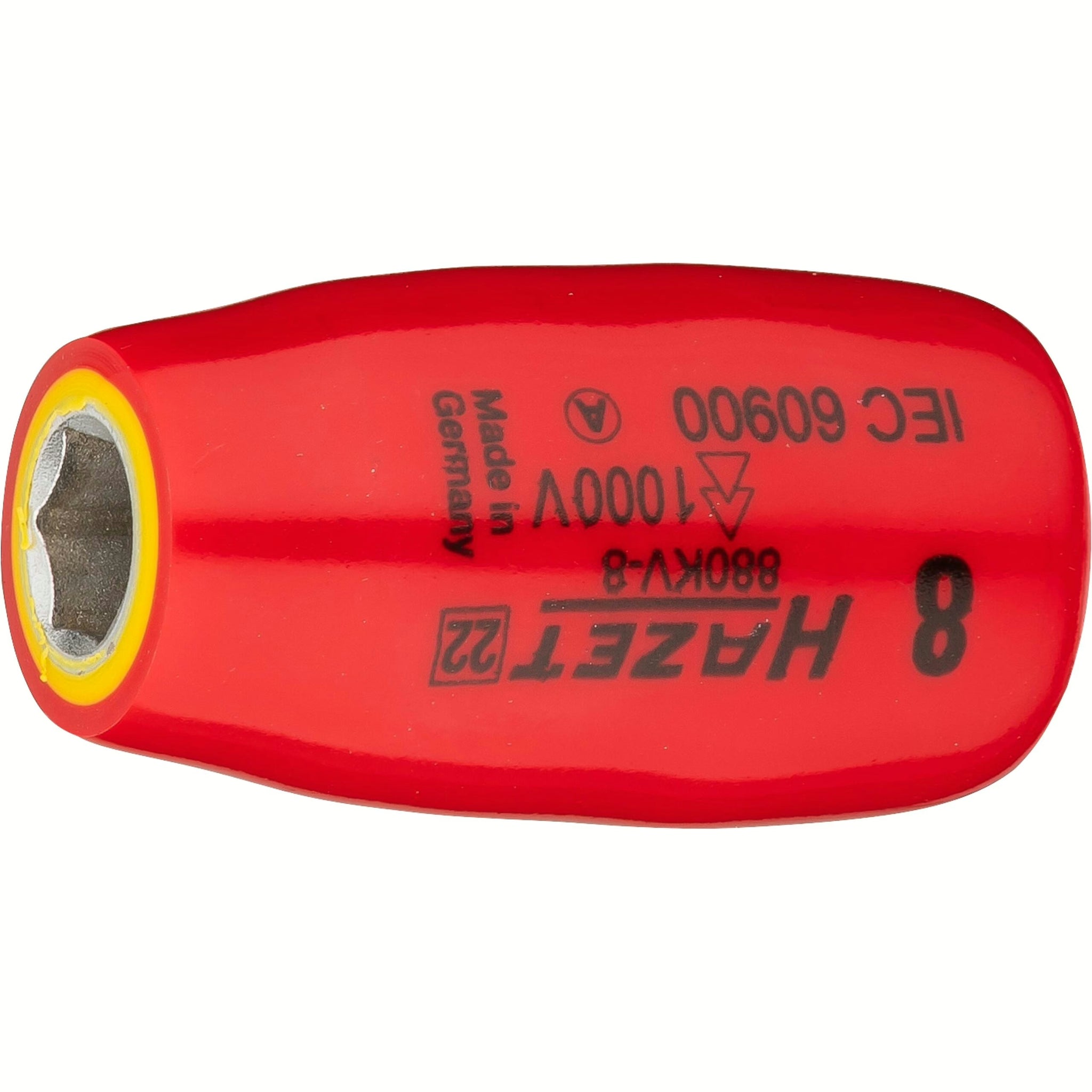 Hazet 880KV-8 3⁄8″ Socket ∙ with protective insulation ∙ Outside hexagon traction profile ∙ 8 mm