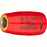 Hazet 880KV-9 3⁄8″ Socket ∙ with protective insulation ∙ Outside hexagon traction profile ∙ 9 mm