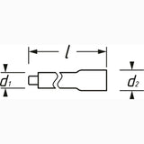Hazet 8821KV-3 3⁄8″→3⁄8″ Extension ∙ with protective insulation ∙ Length: 90 mm