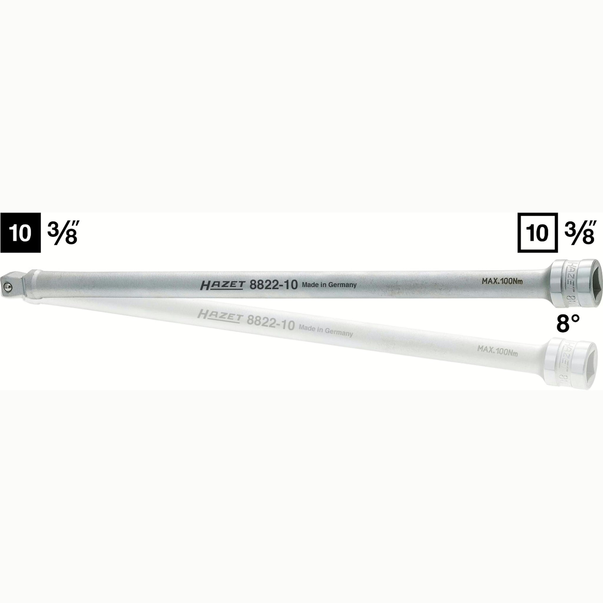 Hazet 8822-10 3⁄8″→3⁄8″ Wobble extension ∙ Length: 254 mm