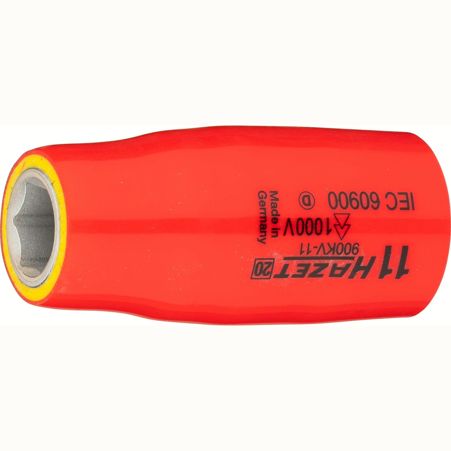Hazet 900KV-11 1⁄2″ Socket ∙ with protective insulation ∙ Outside hexagon traction profile ∙ 11 mm