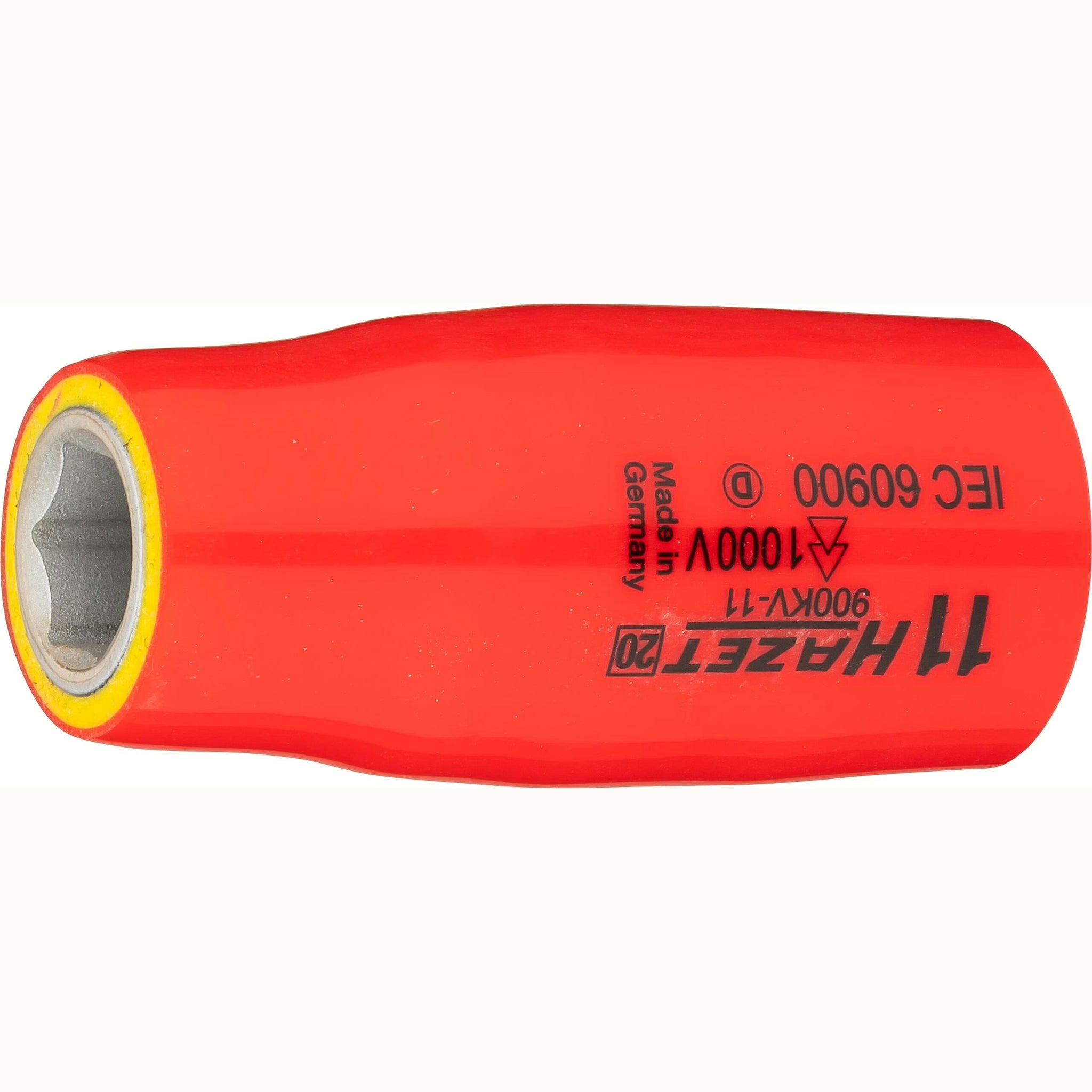 Hazet 900KV-11 1⁄2″ Socket ∙ with protective insulation ∙ Outside hexagon traction profile ∙ 11 mm