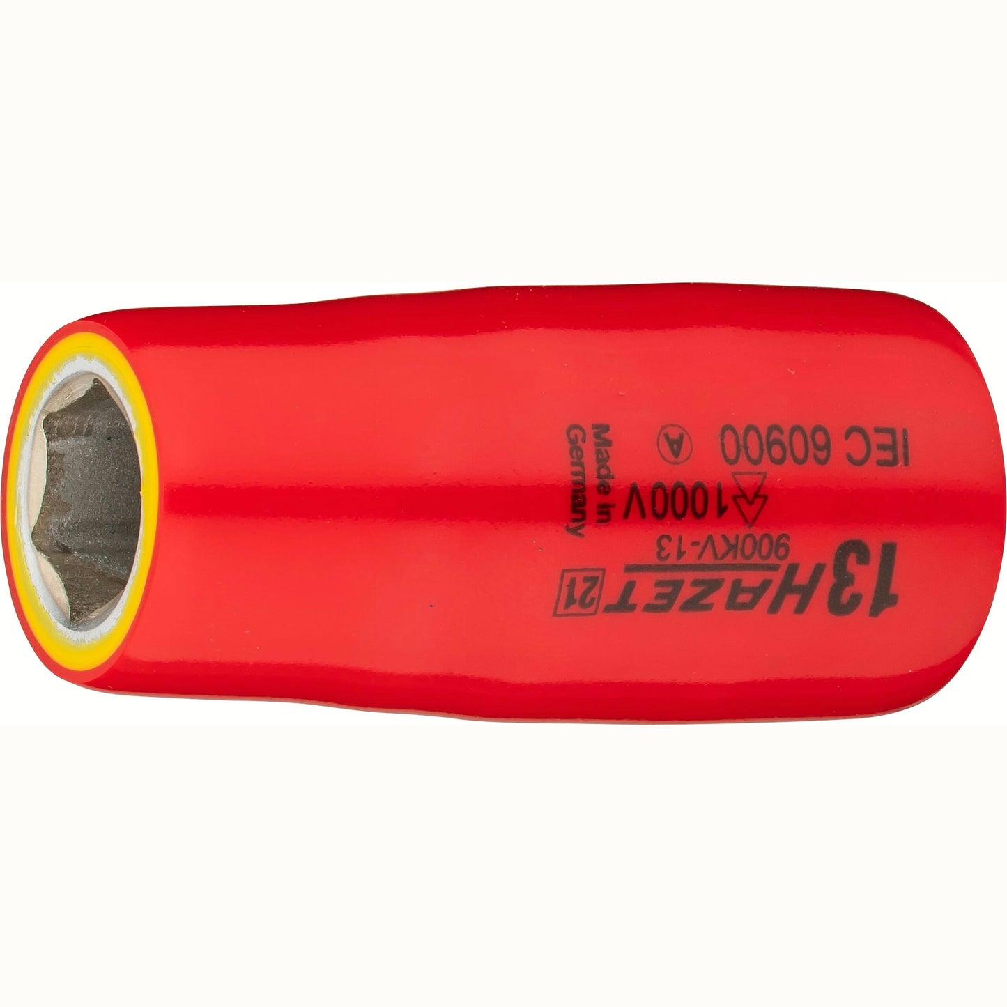 Hazet 900KV-13 1⁄2″ Socket ∙ with protective insulation ∙ Outside hexagon traction profile ∙ 13 mm