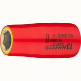 Hazet 900KV-13 1⁄2″ Socket ∙ with protective insulation ∙ Outside hexagon traction profile ∙ 13 mm