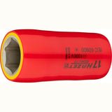 Hazet 900KV-17 1⁄2″ Socket ∙ with protective insulation ∙ Outside hexagon traction profile ∙ 17 mm