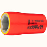 Hazet 900KV-18 1⁄2″ Socket ∙ with protective insulation ∙ Outside hexagon traction profile ∙ 18 mm
