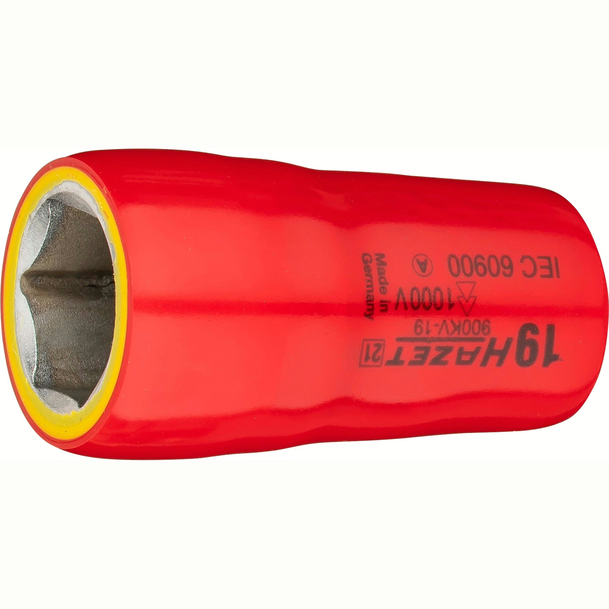 Hazet 900KV-19 1⁄2″ Socket ∙ with protective insulation ∙ Outside hexagon traction profile ∙ 19 mm