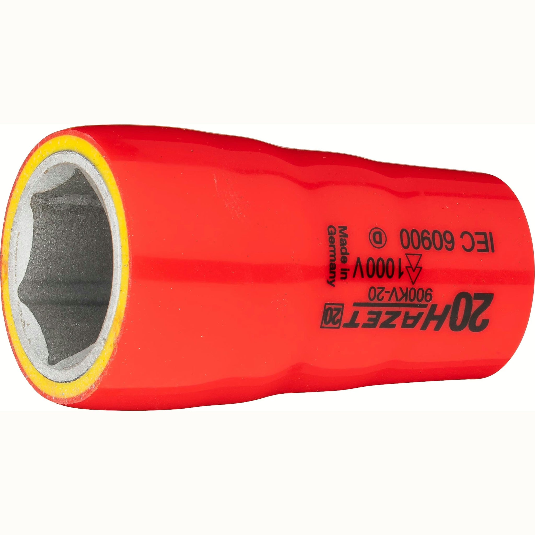 Hazet 900KV-20 1⁄2″ Socket ∙ with protective insulation ∙ Outside hexagon traction profile ∙ 20 mm