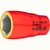 Hazet 900KV-22 1⁄2″ Socket ∙ with protective insulation ∙ Outside hexagon traction profile ∙ 22 mm