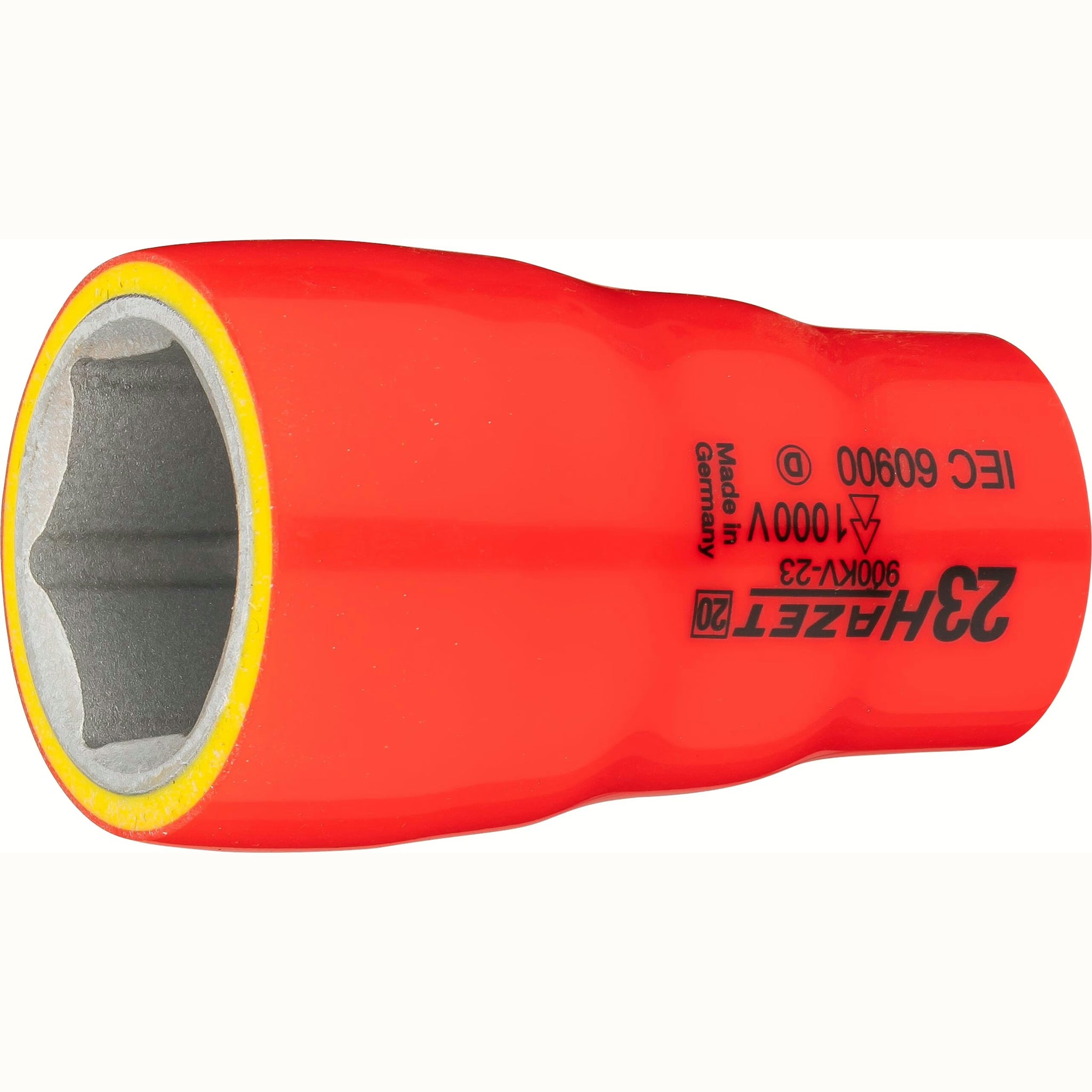 Hazet 900KV-23 1⁄2″ Socket ∙ with protective insulation ∙ Outside hexagon traction profile ∙ 23 mm