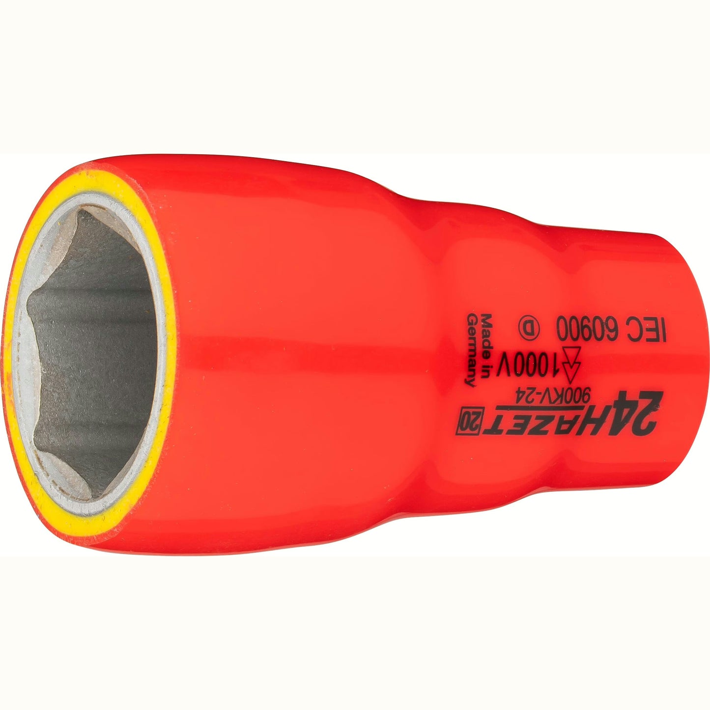 Hazet 900KV-24 1⁄2″ Socket ∙ with protective insulation ∙ Outside hexagon traction profile ∙ 24 mm