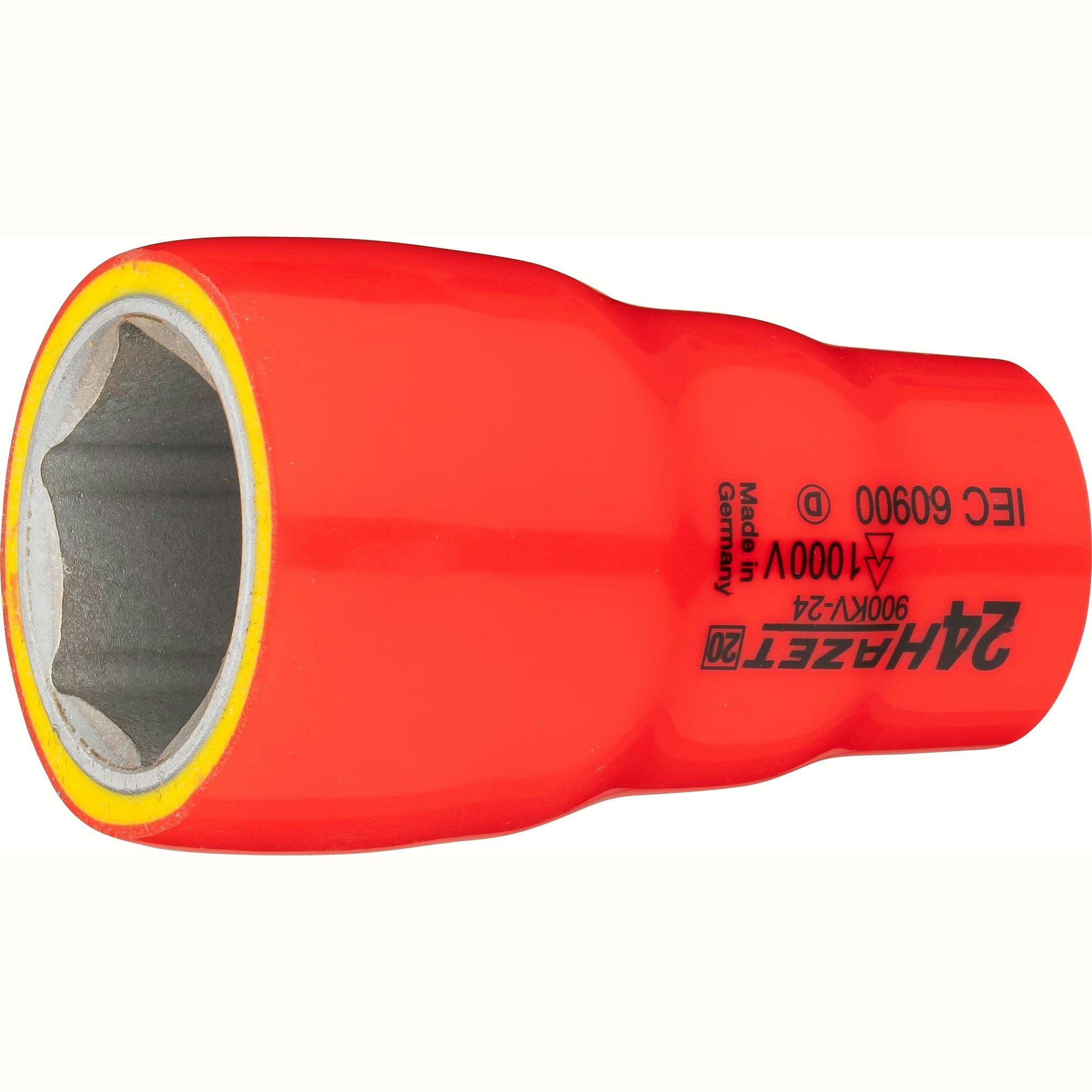 Hazet 900KV-24 1⁄2″ Socket ∙ with protective insulation ∙ Outside hexagon traction profile ∙ 24 mm