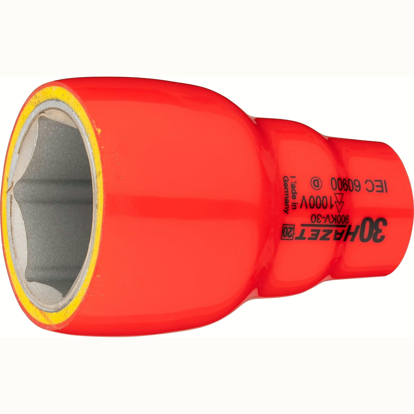 Hazet 900KV-30 1⁄2″ Socket ∙ with protective insulation ∙ Outside hexagon traction profile ∙ 30 mm