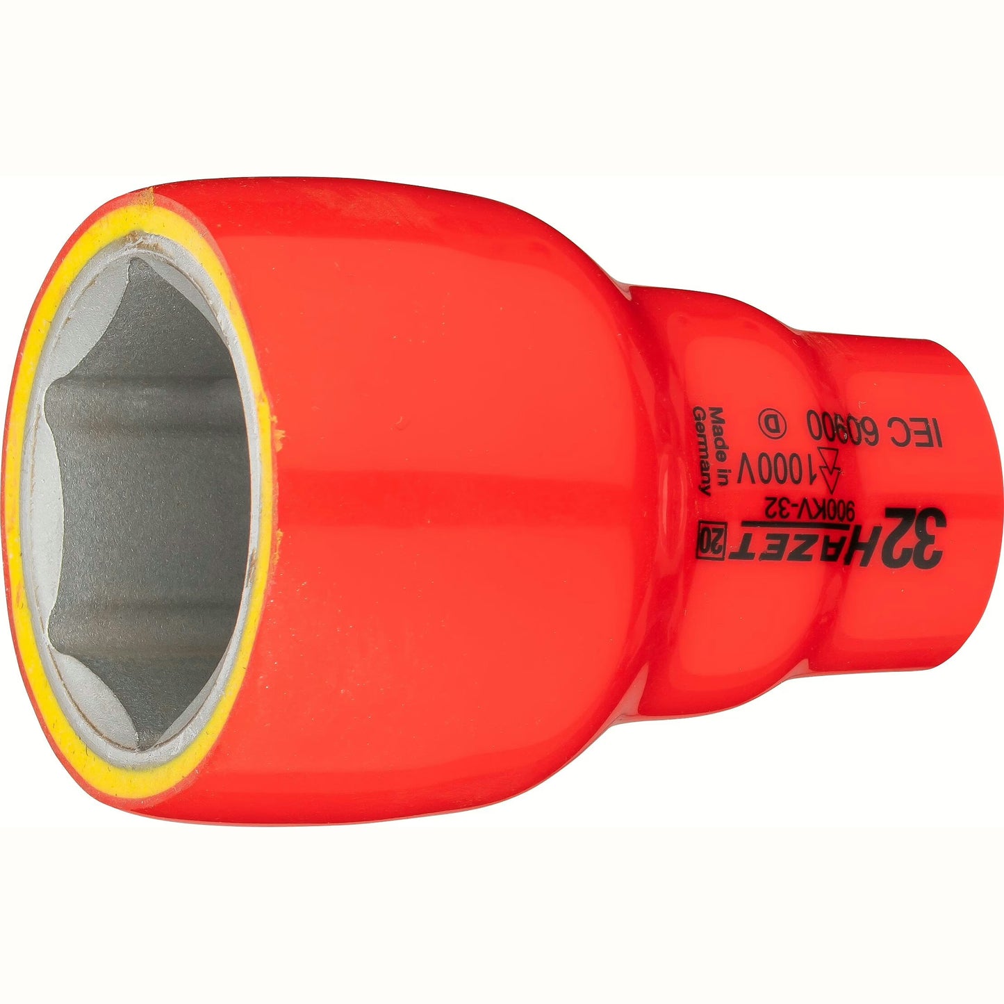 Hazet 900KV-32 1⁄2″ Socket ∙ with protective insulation ∙ Outside hexagon traction profile ∙ 32 mm