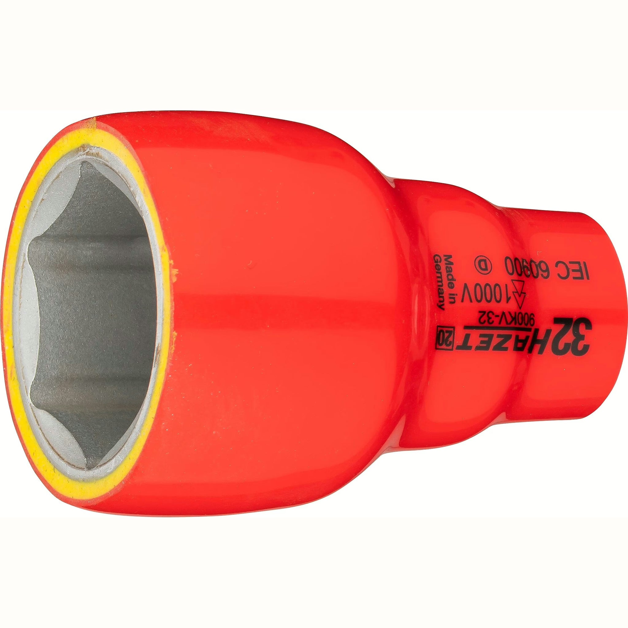 Hazet 900KV-32 1⁄2″ Socket ∙ with protective insulation ∙ Outside hexagon traction profile ∙ 32 mm