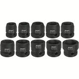 Hazet 900SK/10 1⁄2″ Impact socket set ∙ Outside hexagon traction profile