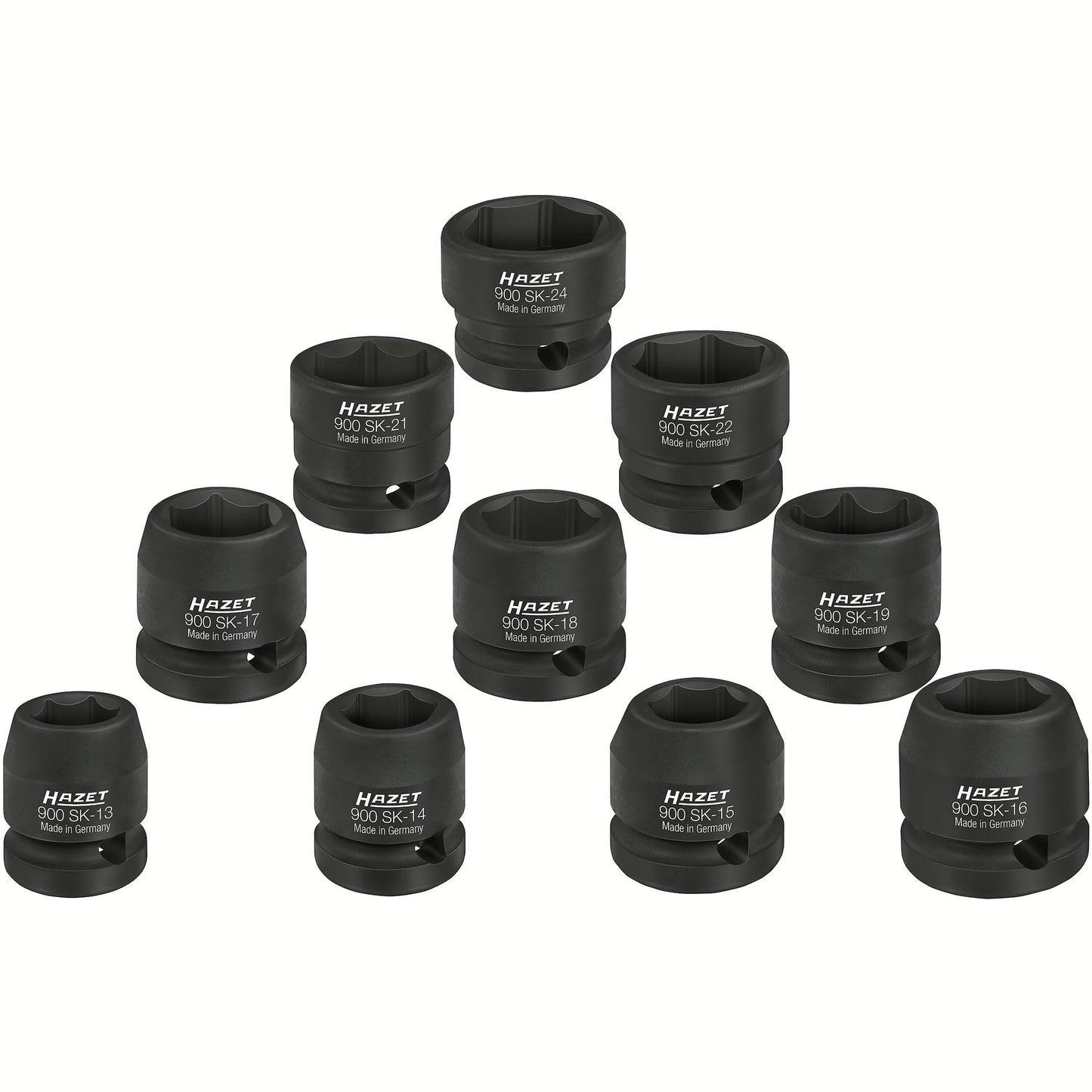 Hazet 900SK/10 1⁄2″ Impact socket set ∙ Outside hexagon traction profile