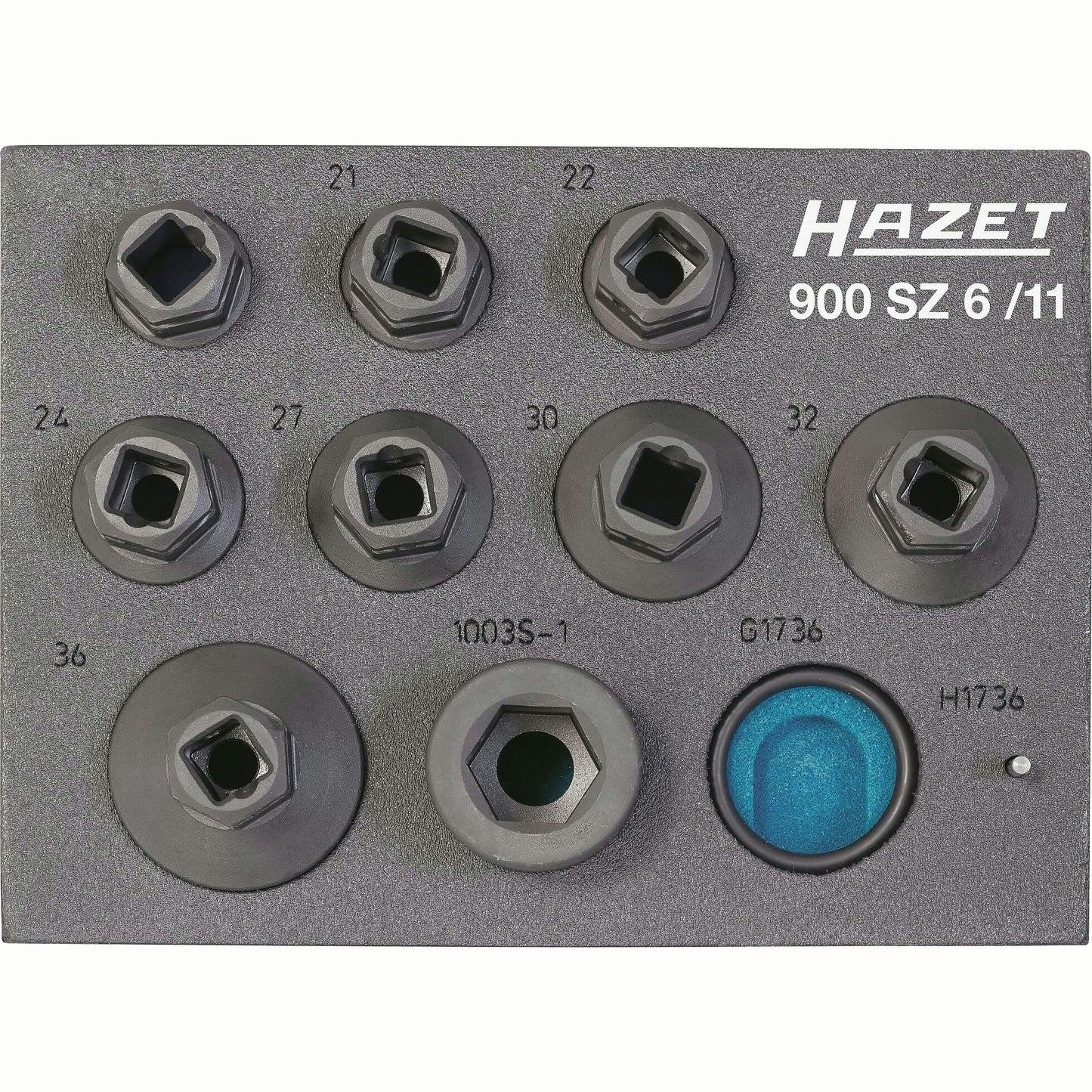Hazet 900SZ6/11 1⁄2″ ∙ 24 mm outside hexagon Impact socket set ∙ Outside 12-point traction profile