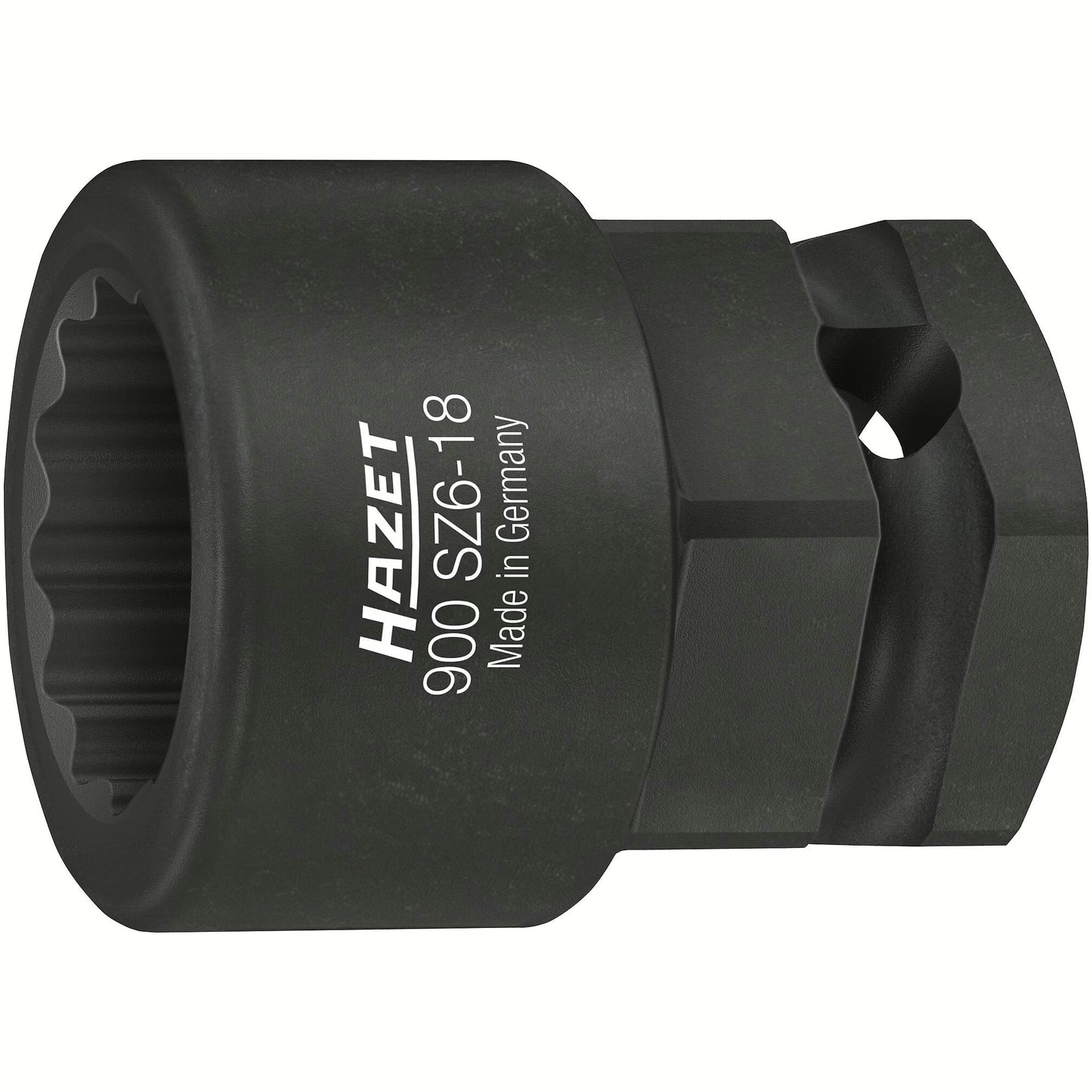 Hazet 900SZ6-18 1⁄2″ ∙ 24 mm outside hexagon Crankshaft socket ∙ Outside 12-point traction profile ∙ 18 mm