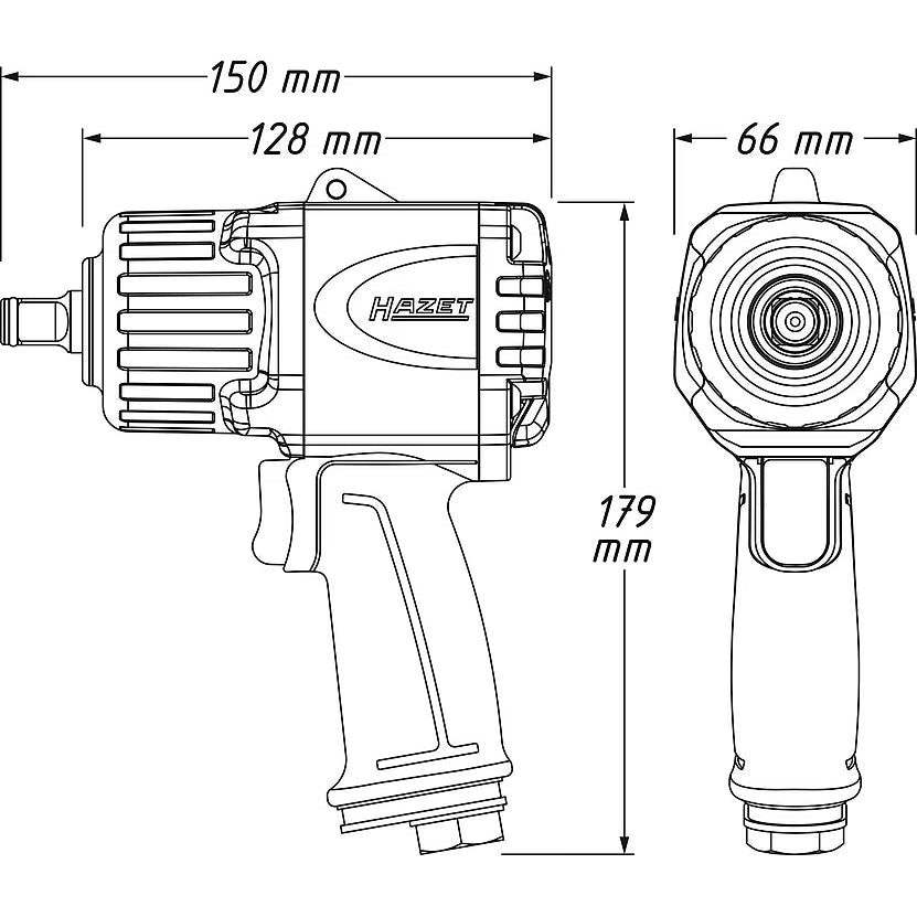 Hazet 9012TT 1⁄2″ Twin Turbo impact wrench ∙ 2200 Nm