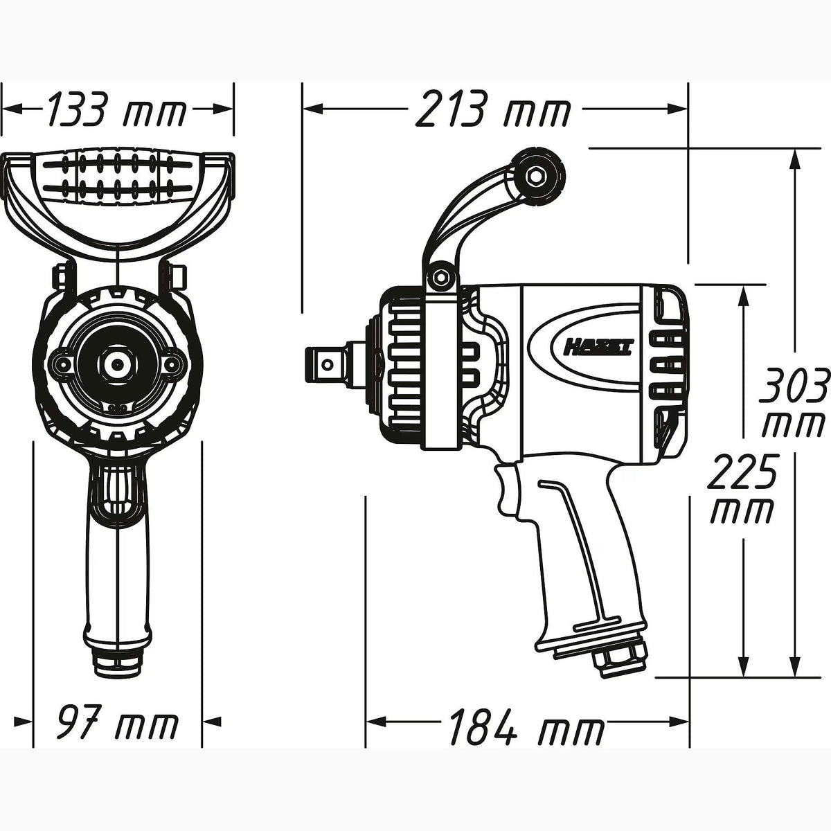 Hazet 9013TT 3⁄4″ Twin Turbo impact wrench ∙ 4100 Nm