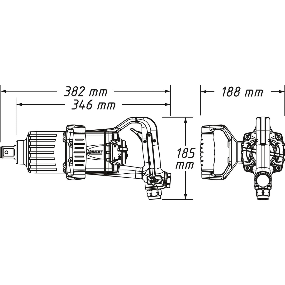 Hazet 9014PS-1 1″ Impact wrench ∙ 3400 Nm