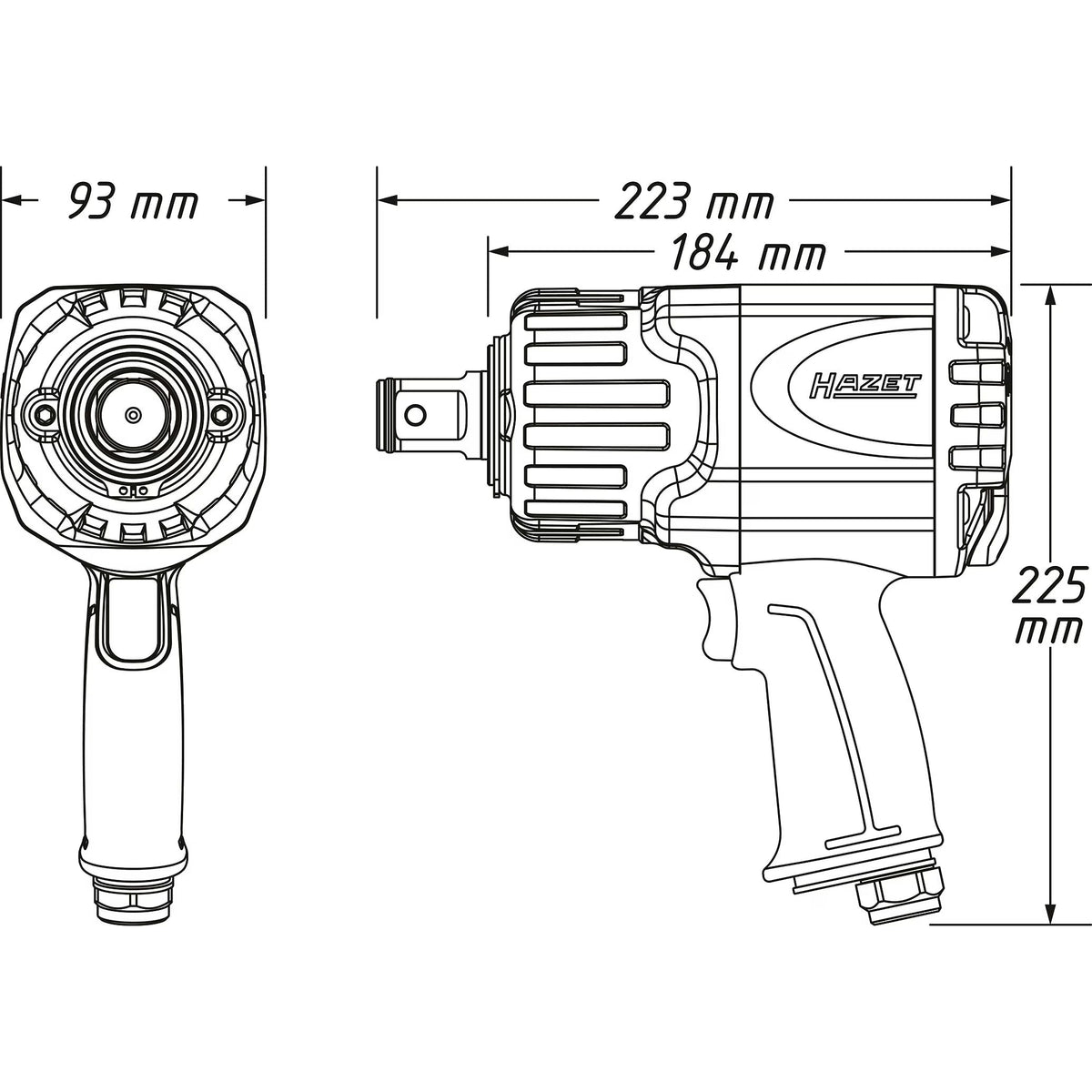 Hazet 9014TT 1″ Twin Turbo impact wrench ∙ 4100 Nm