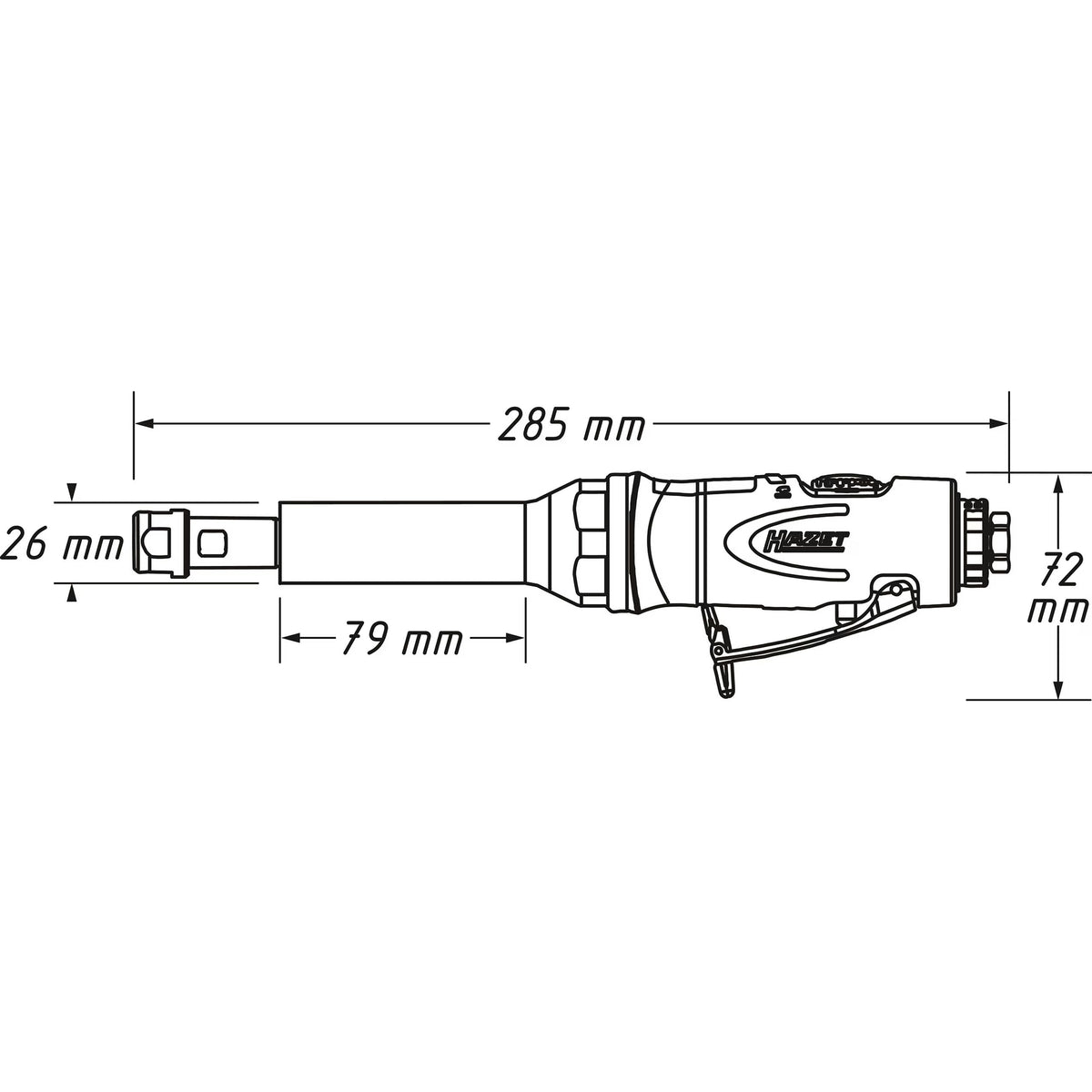 Hazet 9032LG-1 Die grinder ∙ straight design ∙ long