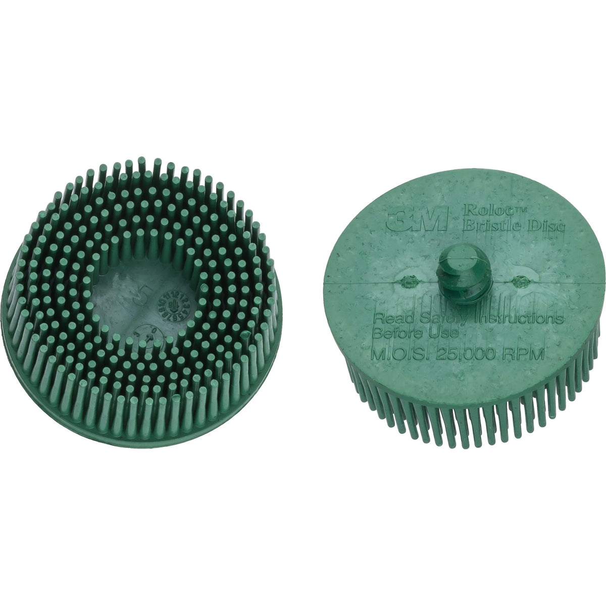Hazet 9033-11-050/2 Spare bristle grinder set ∙ green ∙ 2-piece∙ Roloc® quick-change system ∙ ⌀ 50 mm