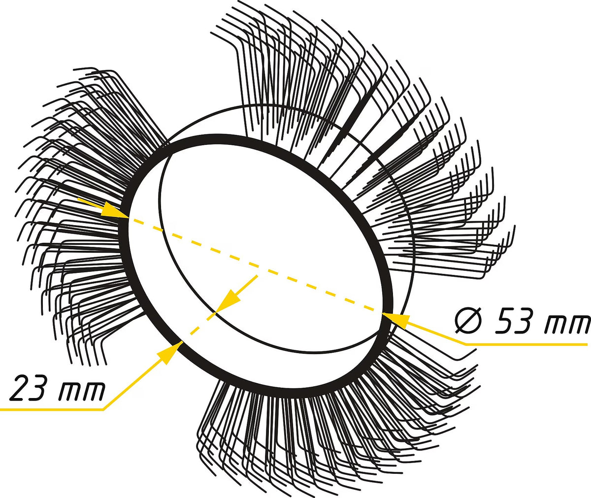 Hazet 9033-6-02/5 Brush belt ∙ 23 mm wide ∙ coarse ∙ bent tips